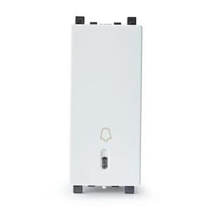 Schneider Electric Zencelo 6 Amp Bell Push Switch With Neon - White (Pack of 10 Pcs), IN8485