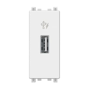 Schneider Electric Opale 2.1 Amp 1 Module USB Charger - White (Pack of 10 Pcs), IN8431USB_WE