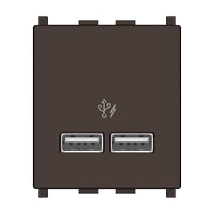 Schneider Electric Opale 2.1 Amp 2 Module USB Charger - Dark Grey (Pack of 10 Pcs), IN8432USB_BZ