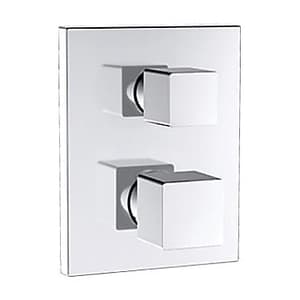 Kohler Autosense 235+ Geometric Thermostatic Recessed Bath & Shower Square Trim In Polished Chrome Finish, K-20742IN-9FP-CP