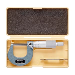 Mitutoyo 0 - 1 inch Outside Micrometer with Ratchet Stop, 103-259