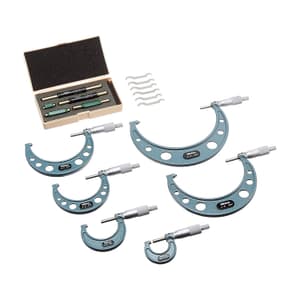 Mitutoyo 0 - 6 inch Outside Micrometer Set (Pack of 6 Pcs), 103-904-10