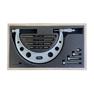 Mitutoyo 100 - 200 mm Interchangeable Anvil Outside Micrometer, 104-140A