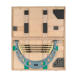 Mitutoyo 0 - 100 mm Interchangeable Anvil Outside Micrometer, 104-139A