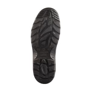 Karam Men's Ankle Height Leather Safety Shoe - Steel Toe (Black), FS26BL