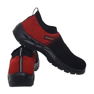 Karam Flytex Upper Safety Shoe - Fibre Toe (Red & Black), FS202FN