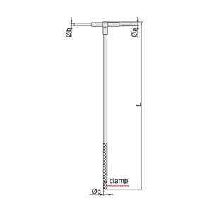 Insize 12.7 - 19 mm Long Handle Telescoping Gauge, 4209-2