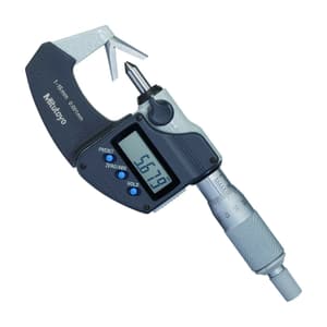 Mitutoyo 1 - 15 mm Digital V-Anvil Micrometer without Groove (3 Flute), 314-261-30