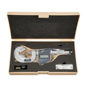 Mitutoyo 10 - 25 mm Digital V-Anvil Micrometer with Groove (3 Flute), 314-252-30