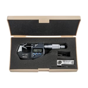 Mitutoyo 0.05 - 0.6 inch Digital V-Anvil Micrometer without Groove (3 Flute), 314-361-30