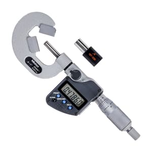Mitutoyo 0.4 - 1 inch Digital V-Anvil Micrometer with Groove (3 Flute), 314-352-30