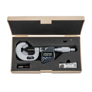 Mitutoyo 0.4 - 1 inch Digital V-Anvil Micrometer with Groove (3 Flute), 314-352-30