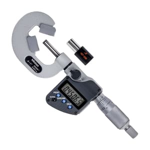 Mitutoyo 0.4 - 1 inch Digital V-Anvil Micrometer with Groove (3 Flute), 314-362-30