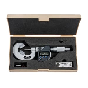 Mitutoyo 0.4 - 1 inch Digital V-Anvil Micrometer with Groove (3 Flute), 314-362-30