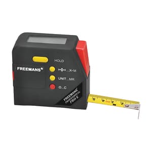 Freemans 5Mtr x 19mm Digital Measuring Tape with Belt Clip, PROE519