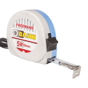 Freemans 7.5Mtr x 25mm Basik Steel Tape With Belt Clip & Lock, BKL7525