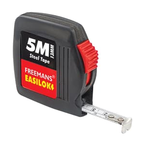 Freemans 5Mtr x 13mm Easilok Steel Tape With Belt Clip, ELC513