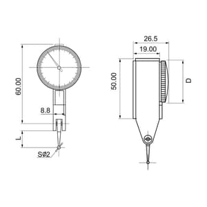 Ozar 0.2 mm Dial Test Indicator, AID-9403