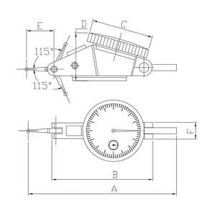 Ozar 1.6 mm Dial Test Indicator (Extended Range), AID-9409