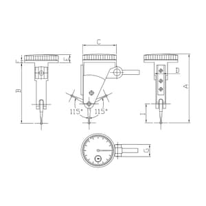 Ozar 1.6 mm Dial Test Indicator (Extended Range), AID-9409