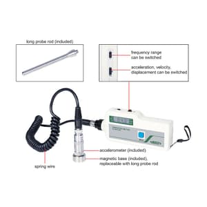 Insize 0.1 - 199.9 m/s² Basic Type Digital Vibration Meter (Separated), 0023-V199B