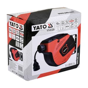 Yato 10 Mtr / 10A Auto Retract Electric Cable Reel, YT-81220