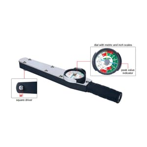 Insize 3/8 inch Sq Drive Dial Torque Wrench, IST-DW35