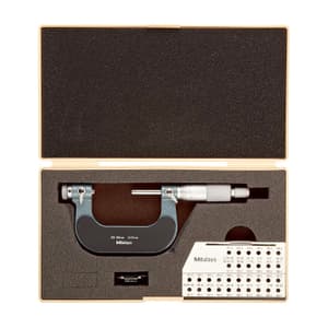 Mitutoyo 25 - 50 mm Interchangeable Anvil Screw Thread Micrometer (Spindle Tip Type), 126-126