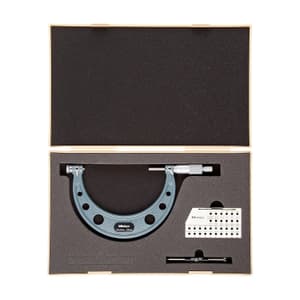 Mitutoyo 100 - 125 mm Interchangeable Anvil Screw Thread Micrometer (Spindle Tip Type), 126-129