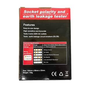 Metravi Socket Polarity & Earth Leakage Tester, AC-6