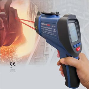 Metravi -50°C to 2200°C Temperature Range Non-contact Infrared Thermometer With Bluetooth Wireless Connectivity, MT-19