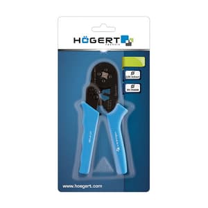 Hogert 7 inch / 175 mm Ferrule Wire Crimper Plier (Self-Adjusting Plier), HT1P190