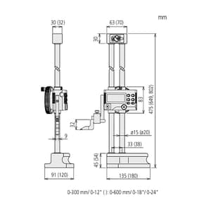 Mitutoyo 600 mm / 24 inch Double Column Digital Height Gauge, 192-632-10