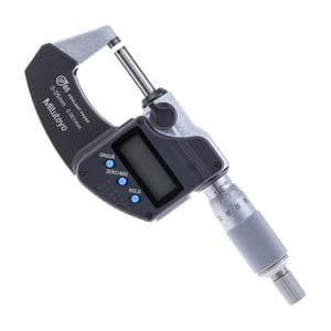 Mitutoyo 0 - 25 mm Digital Micrometer With Ratched Stop & SPC Data Output (IP65 Coolant-Proof), 293-230-30