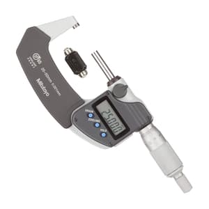 Mitutoyo 25 - 50 mm Digital Micrometer With Ratched Stop & SPC Data Output (IP65 Coolant-Proof), 293-231-30