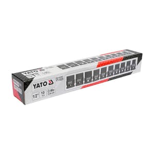 Yato 10 Pcs Hexagonal Impact Socket Set (1/2 inch Sq. Drive), YT-1025
