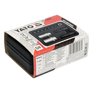 Yato 12 Pcs 1/4 Inch Sq. Drive Air Conditioning Socket Set, YT-12007