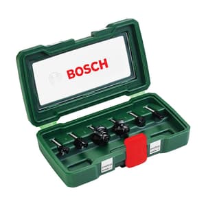 Bosch 6 mm Shank Straight TC Router Bit Set (Pack of 6 Pcs), 2 607 019 464