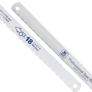 JK 300 x 12.5 x 0.63 mm, 12 x 1/2 x 0.025 Inch, 24 TPI Bi-Metal Hand Hacksaw Blade (Pack of 10 Pcs), SD7800891