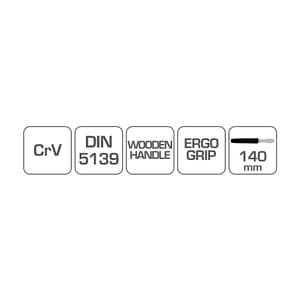 Hogert 32 mm Flat Chisel With Wooden Handle, HT3B852