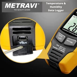 Metravi -40°C - 70°C Digital Temperature & Humidity Data Logger, DL-TH-01