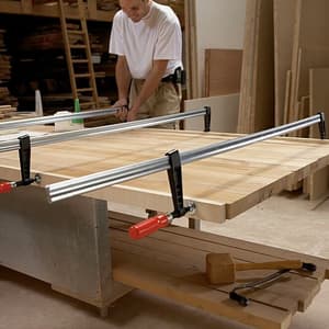 Bessey 800 mm Heavy-Duty Malleable Cast Iron Screw Clamp with Wooden Handle, TGK80