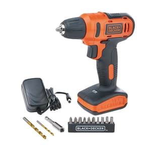 Black+Decker 12V / 10mm Li-ion Cordless Variable Speed Reversible Drill/Driver, LD12SP-IN
