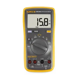 Fluke 15B Max Kit 6000 Counts / 600V Economical Digital Multimeter With TL75 & TL31 Extra-Slim Test Leads