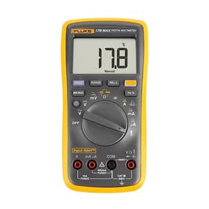 Fluke 17B Max-02 6000 Counts / 600V Digital Multimeter With TL31 Extra-Slim Test Leads