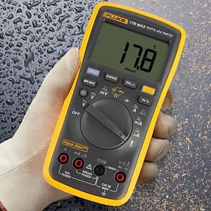 Fluke 17B Max-02 6000 Counts / 600V Digital Multimeter With TL31 Extra-Slim Test Leads