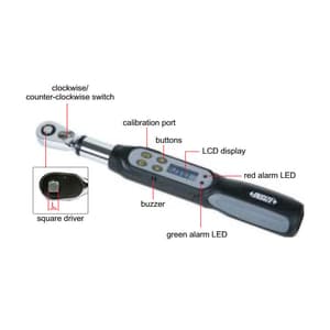Insize 2.4 - 12 nm Small Range Digital Torque Wrench (1/4 Inch Sq. Drive), IST-WP12