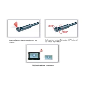 Insize 4K Carbon Fiber Telescopic Pole Videoscope, ISV-CF5