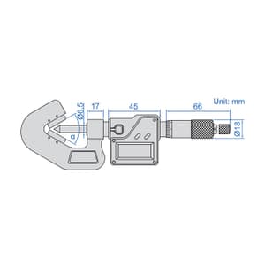 Insize 1 - 15 mm Digital V-Anvil Micrometer (Type A), 3590-153A