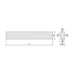 Insize 250 x 25 x 40 mm Granite Parallel Set (Pack of 2 Pcs), 4143-250